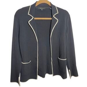 BCBGMaxAzria Cardigan blazer with White Trim